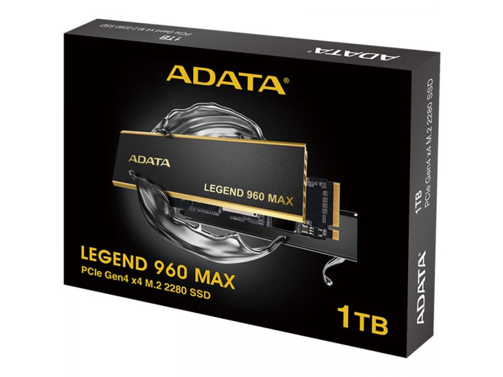SSD накопитель ADATA Legend 1ТБ, M.2 2280, PCIe 4.0 x4, NVMe [ALEG-960M-1TCS]