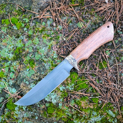 Нож из алмазки Лесник ХВ-5, мельхиор (Ворсма)