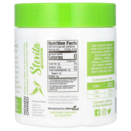 Stevita Naturals, Naturals, органическая стевия, 454 г (16 унций)