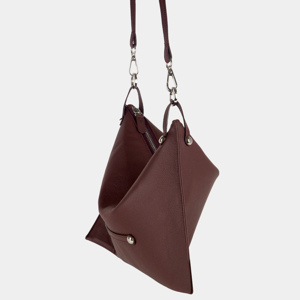 Сумка Tereze из кожи теленка, бордового цвета