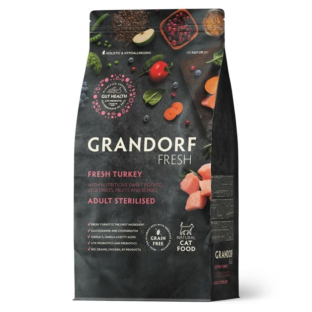 GRANDORF Fresh Cat STERILISED Turkey&amp;Sweet Potato 400 г