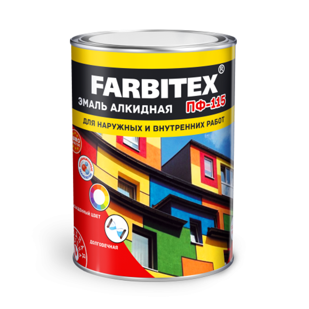 FARBITEX Эмаль ПФ-115 алкидная белый 2,7кг