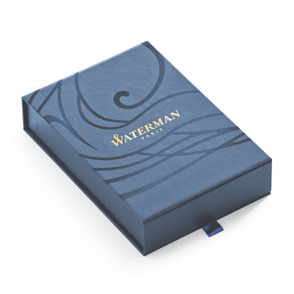 Подарочный набор: Чехол и Шариковая ручка Waterman Hemisphere, цвет: GT, стержень: Mblue