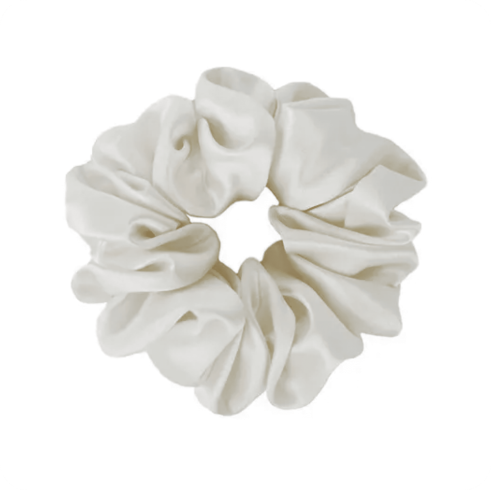 Шелковая резинка большая, белый, фото 2