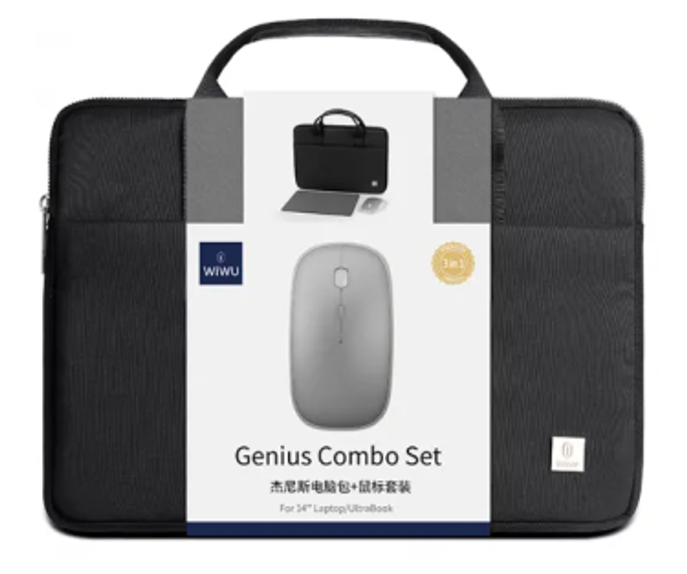 Комплект 3 в 1 WIWU Genius Combo Set для ноутбука до 16 Дюймов (черный)