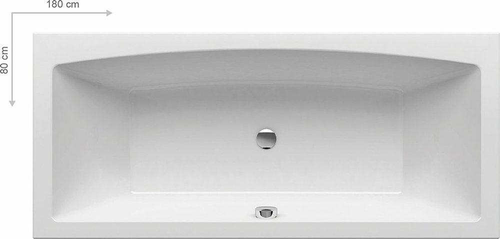 Акриловая ванна Ravak Formy 02 Slim 180x80 C891300000 без гидромассажа