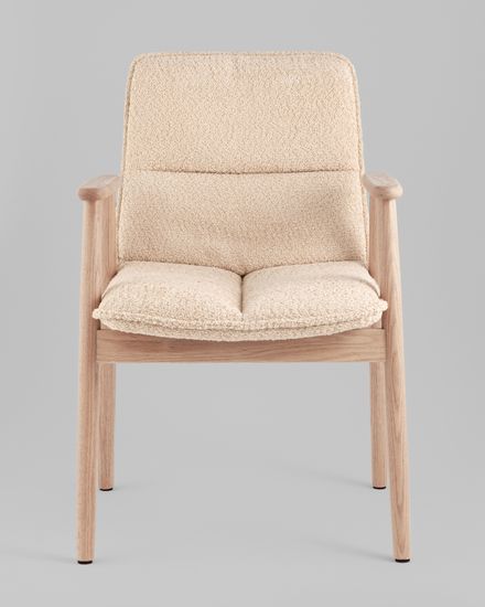 Стул обеденный Kembridge натуральное дерево бежевый букле