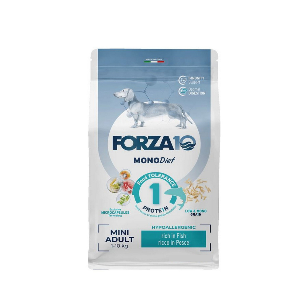 Forza10 корм сухой диетический для взрослых собак мелких пород гипоаллергенный рыба