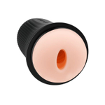 Телесный мастурбатор-вагина Alice в черной колбе (Цвет: телесный с черным)