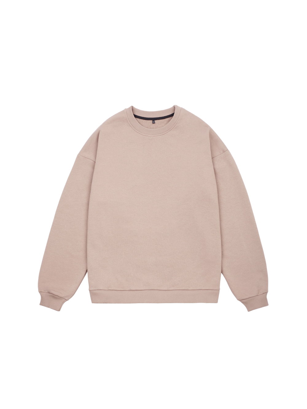 Свитшот оверсайз, без начеса (бежевый)