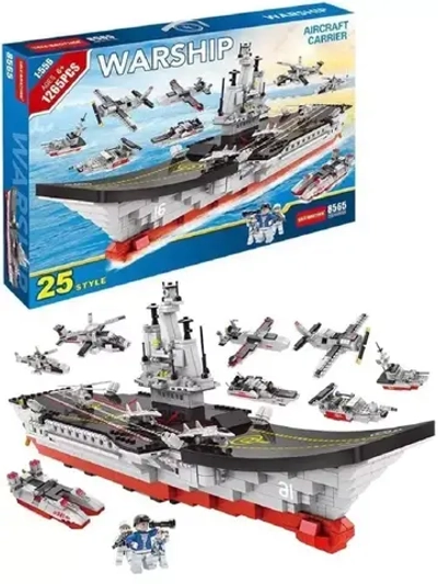 Конструктор Корабль Военный авианосец 1265 деталей 8565
