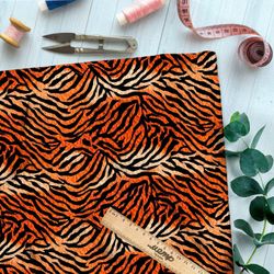 Ткань премиум атлас тигриные полосы