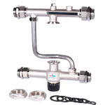 Насосно-смесительный узел проходной STOUT - 1" (термоклапан 30-60°C, с дисплеем, без насоса)