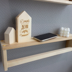 Полка настенная деревянная 58,5*9*12,5 (1шт.)