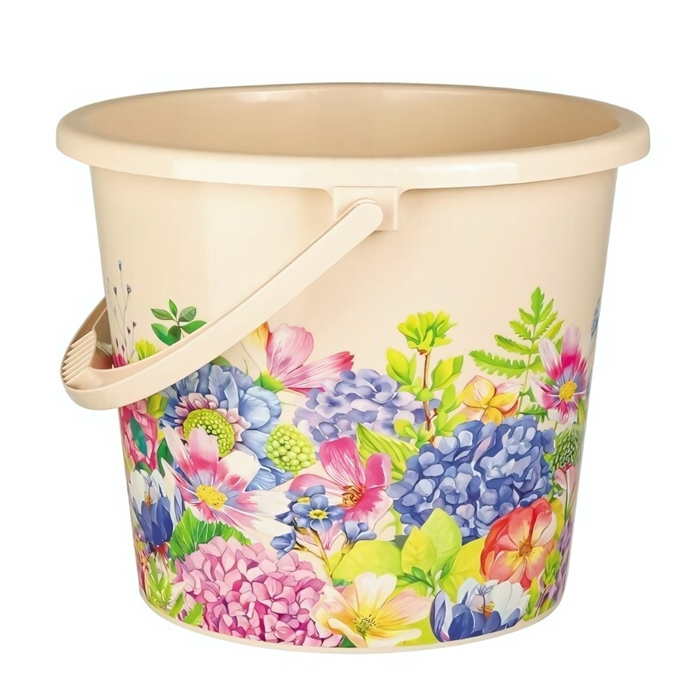 Ведро пластиковое 10л. "Цветочный сад" НС