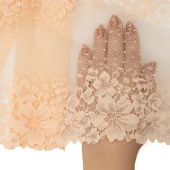 Кружево эластичное персик/бежевый 23 см