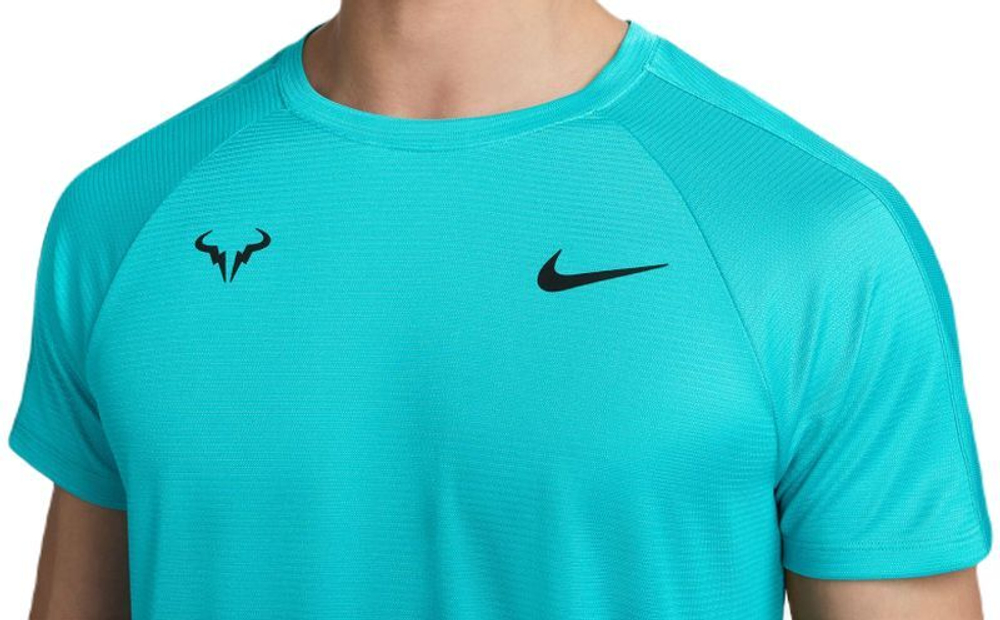 Мужская теннисная футболка Nike Rafa Challenger Dri-Fit Tennis Top - dusty cactus/black