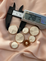 Пуговицы граненые бежевые с золотом