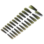 Ногти накладные на клеевых пластинах 24шт «ТЫПРЕКРАСНА!», цвет чернильные ночи, длина 3см