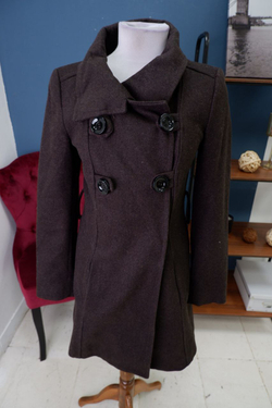 Пальто Zara с шерстью 44 размер