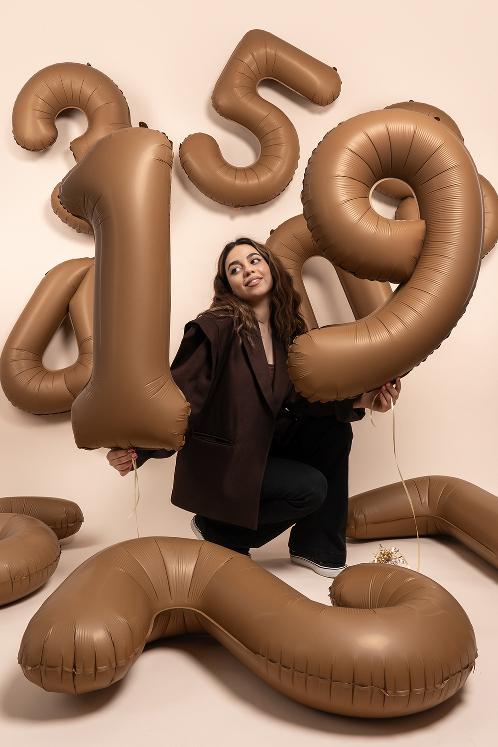 Цифра 0 Slim, Шоколад, Матовый в упаковке 40" Fm