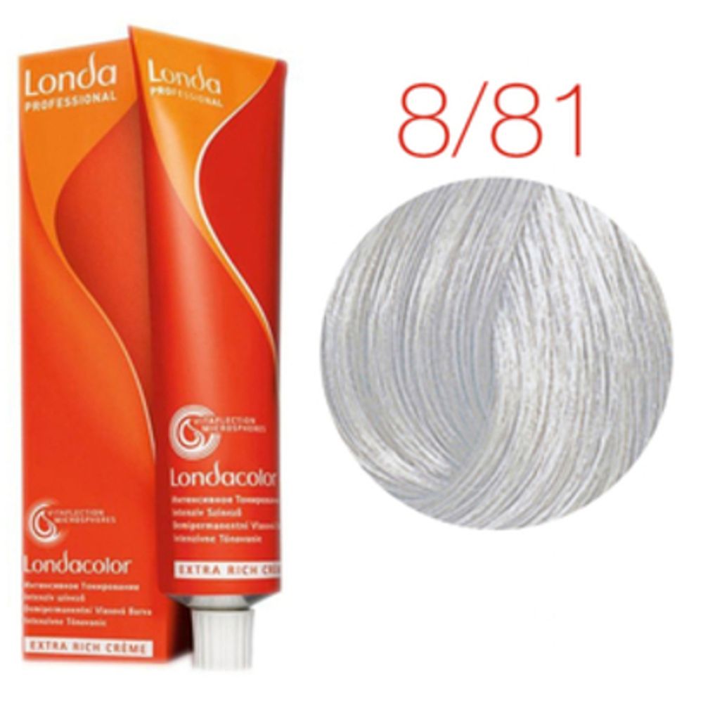 Londa Color инт.тонирование, 8/81 светлый блонд перламутрово-пепельный, 60мл