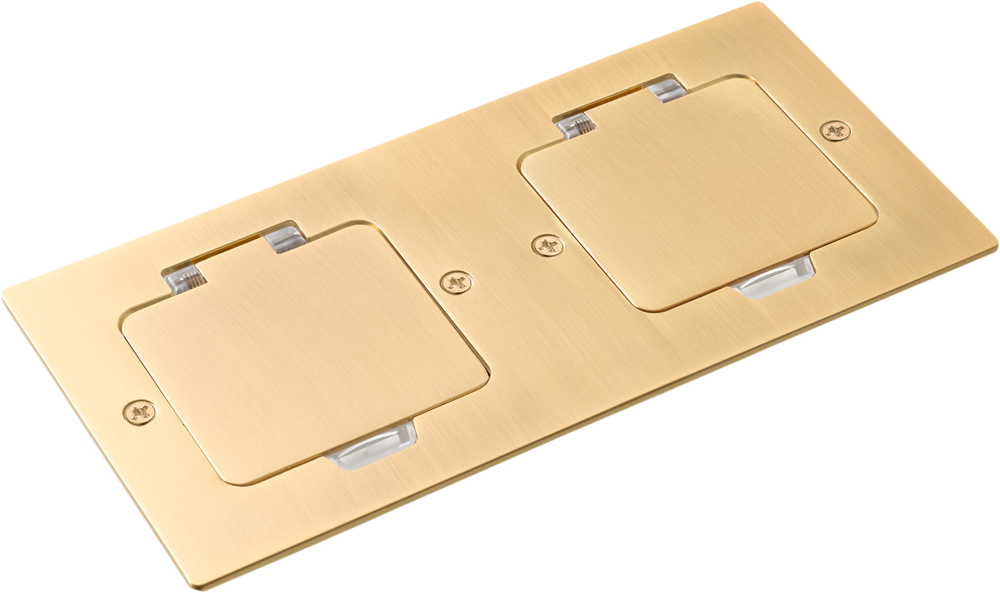Лючок Surface 4 мод. (2 мод. 45х45 мм.),  золото,  IP44