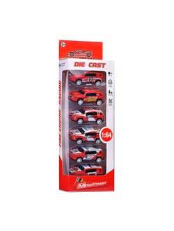 Игровой набор машинки 6шт Пожарные гонки (2025-2)