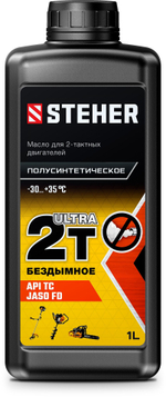 STEHER 2Т-Ultra, 1 л, полусинтетическое масло для 2-тактных двигателей (76002-1)