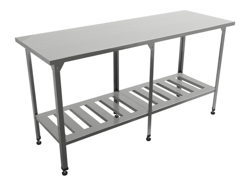 Стол производственный "Профи" СППР , полка решетка, 1800х500х860 мм, без борта