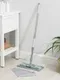 Швабра для мытья пола плоская Доляна, 2 насадки из микрофибры 42×13 см, телескопическая стальная ручка 83-125 см, цвет МИКС