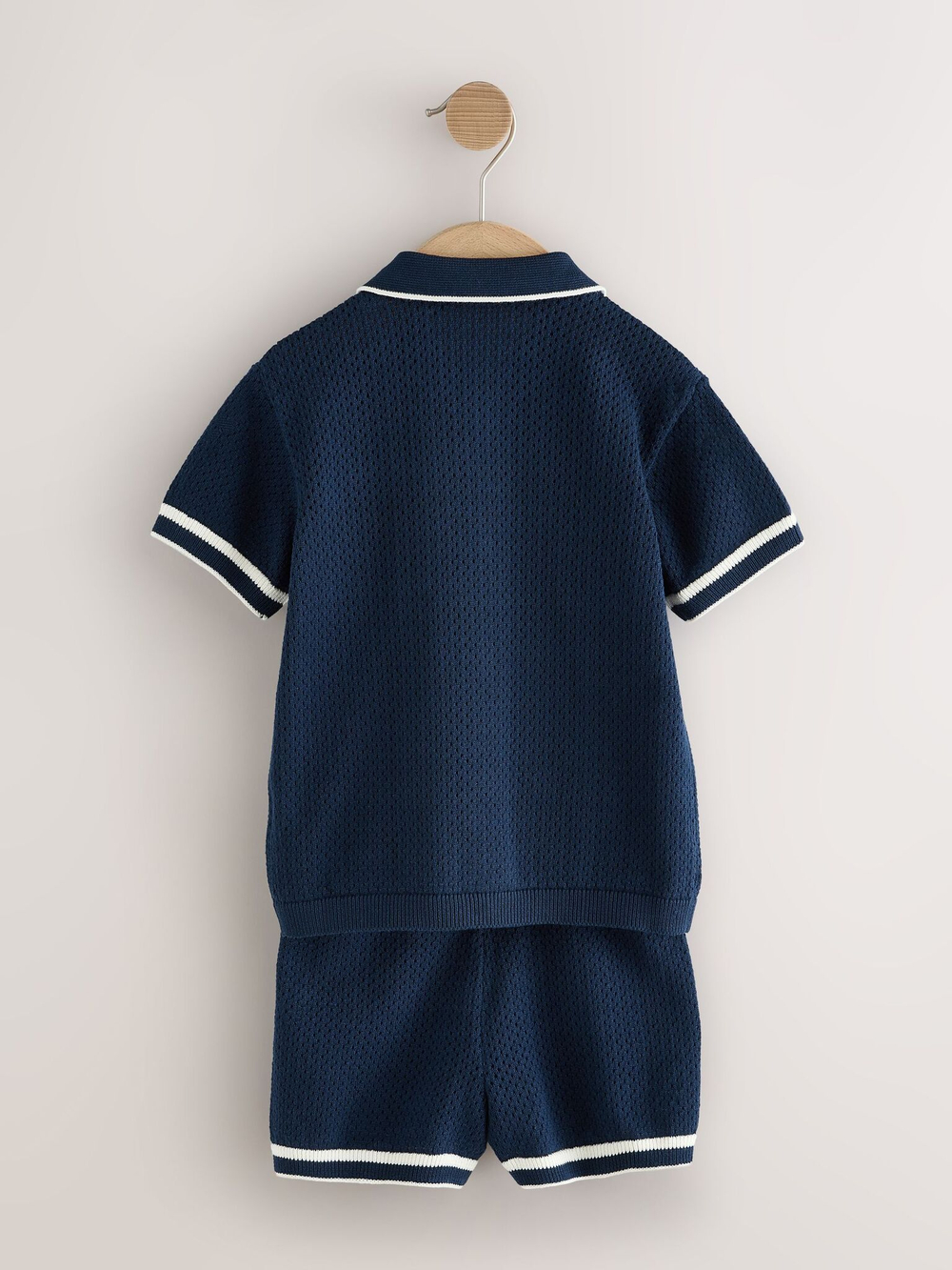Кордиган с коротким рукавом и шорты в комплекте для мальчика Next AA9-503, Темно-синий