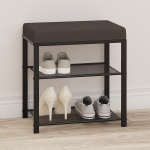 Банкетка «ТОРОНТО 13S» цвет каркаса черный, цвет сиденья серый