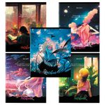 Тетрадь А5 48л. BRAUBERG скоба, клетка, обложка картон, "Anime Girls", 404367, 5шт