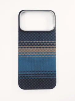 Карбоновый чехол для IPhone 17 Pro MAX with MagSafe ночной синий (Night Blue)
