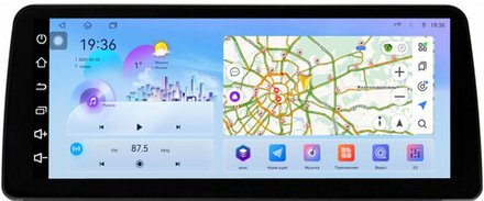 Универсальная магнитола в отсек 2DIN 180x100мм (рамка 9) - FarCar монитор 12.3" 2K QLED на Android 14, CarPlay, 4G SIM-слот