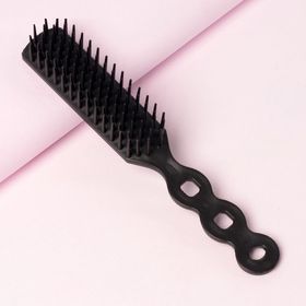 Расчёска массажная / щетка для волос 2.5 х 18 см, цвет черный