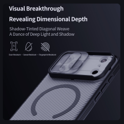 Чехол c MagSafe тонированный прозрачный на iPhone 17 Pro Max, серия CamShield Pro Magnetic (Transparent black) от Nillkin