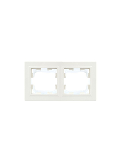 Рамка 2-м IP44 BRITE РУ-2-БрБ-44 бел. IEK BR-M22-44-K01