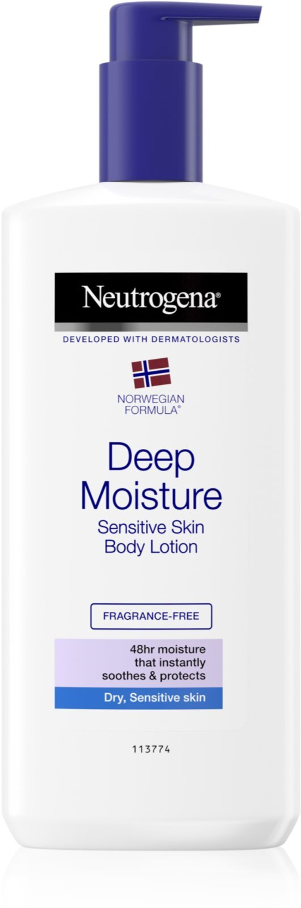 Neutrogena Norwegian Formula  Deep Moisture - глубоко увлажняющее молочко для тела для сухой и чувствительной кожи /   400  ml  / GTIN 3574660527452