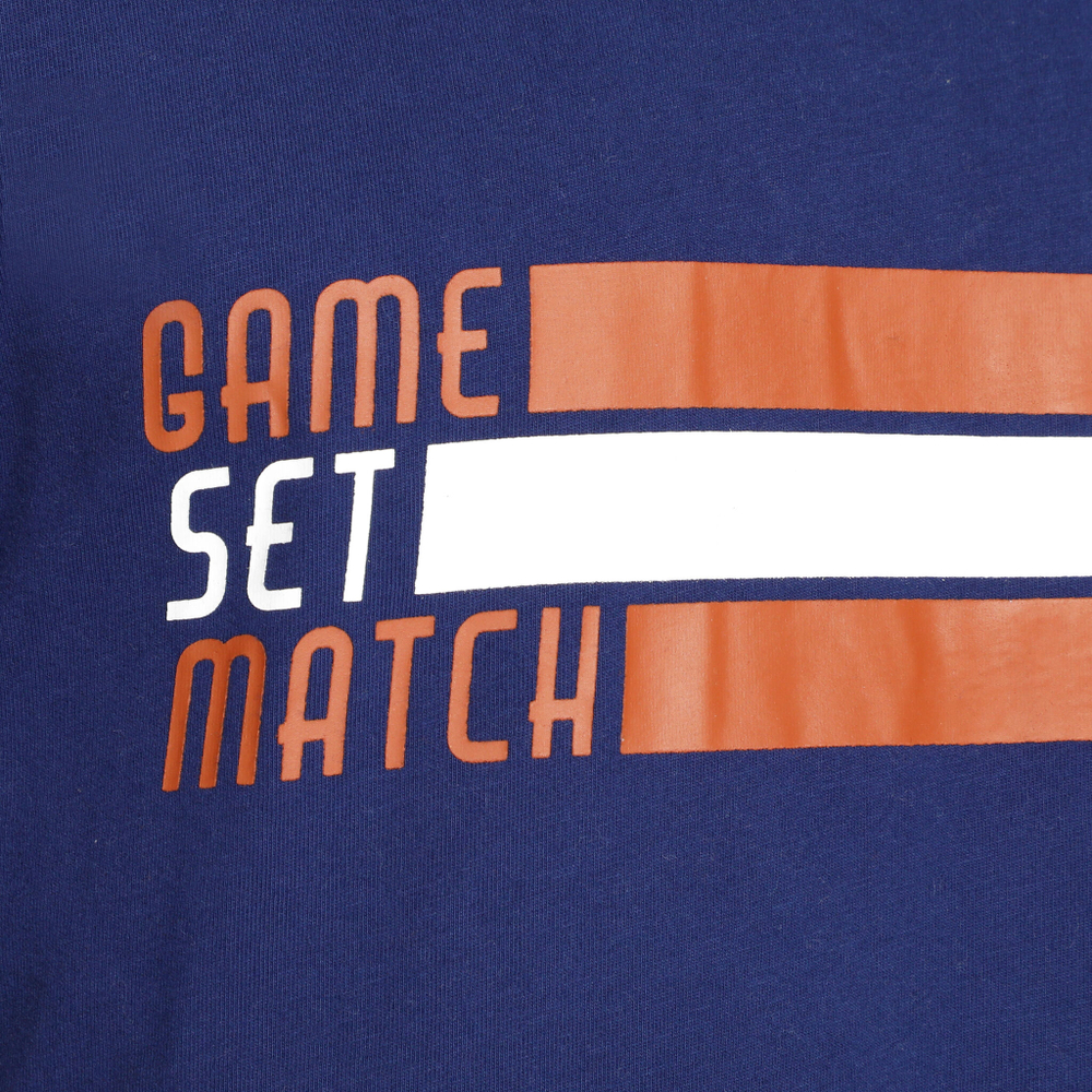 Мужское теннисное поло Quiet Please Retro Block T-Shirt Men - Dark Blue, Multicoloured