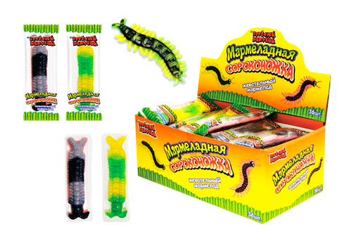 Марм жев Веселый напугай "СОРОКОНОЖКА" 12*36шт 15г