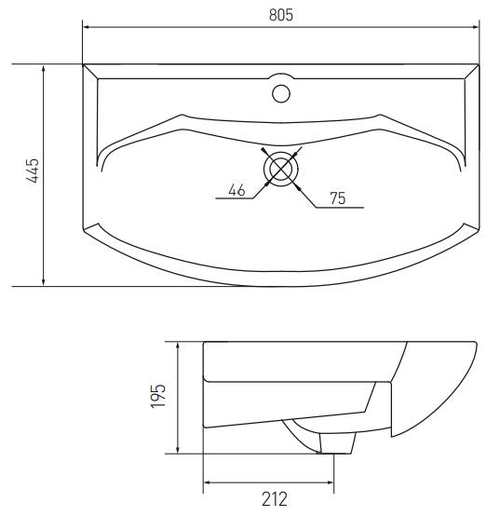 Раковина AQUATON SMILE 80, белая (1WH207783)