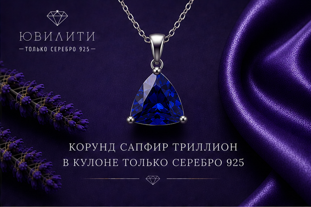 Корунд Сапфир Триллион