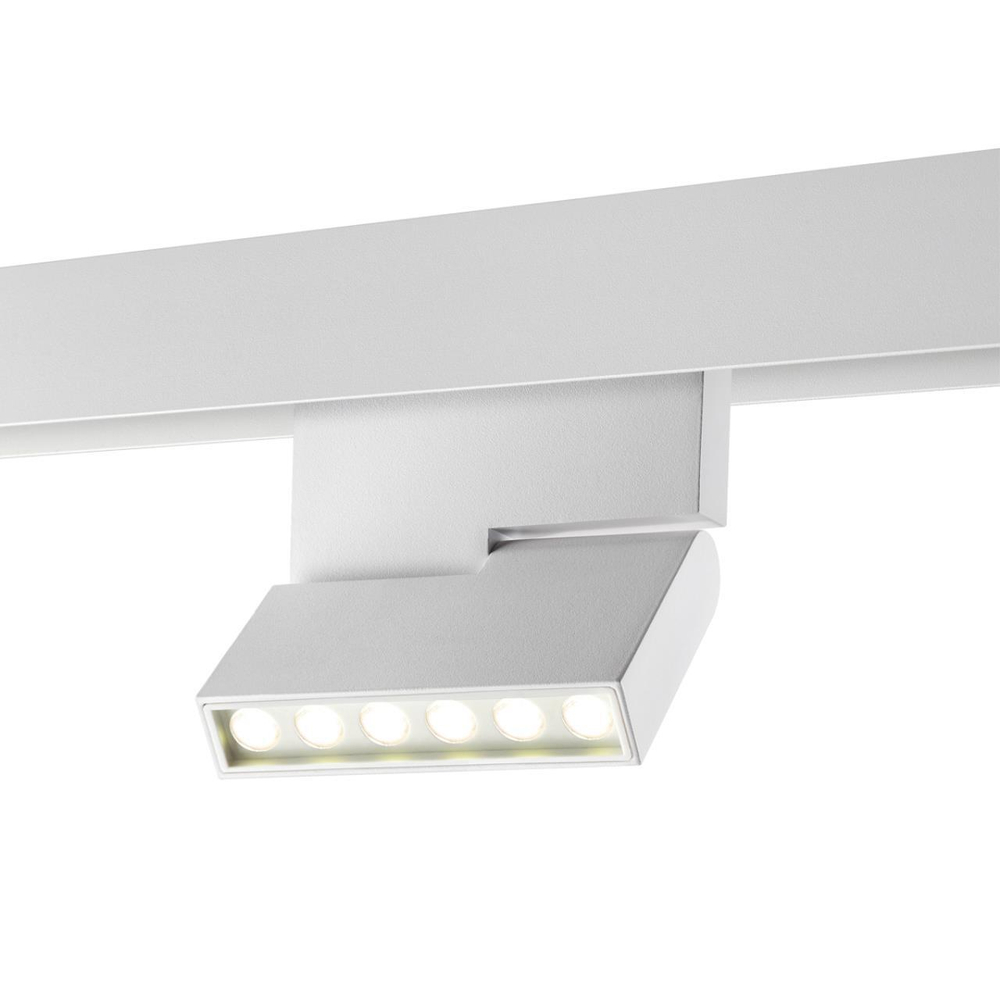 358627 SHINO NT21 065 белый Трековый низковольтный св-к диммируемый с ДУ, со сменой цв.температуры IP20 LED 3000~6500К 12W 48V FLUM