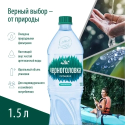 Вода газированная Черноголовка питьевая, 6 шт х 1,5 л