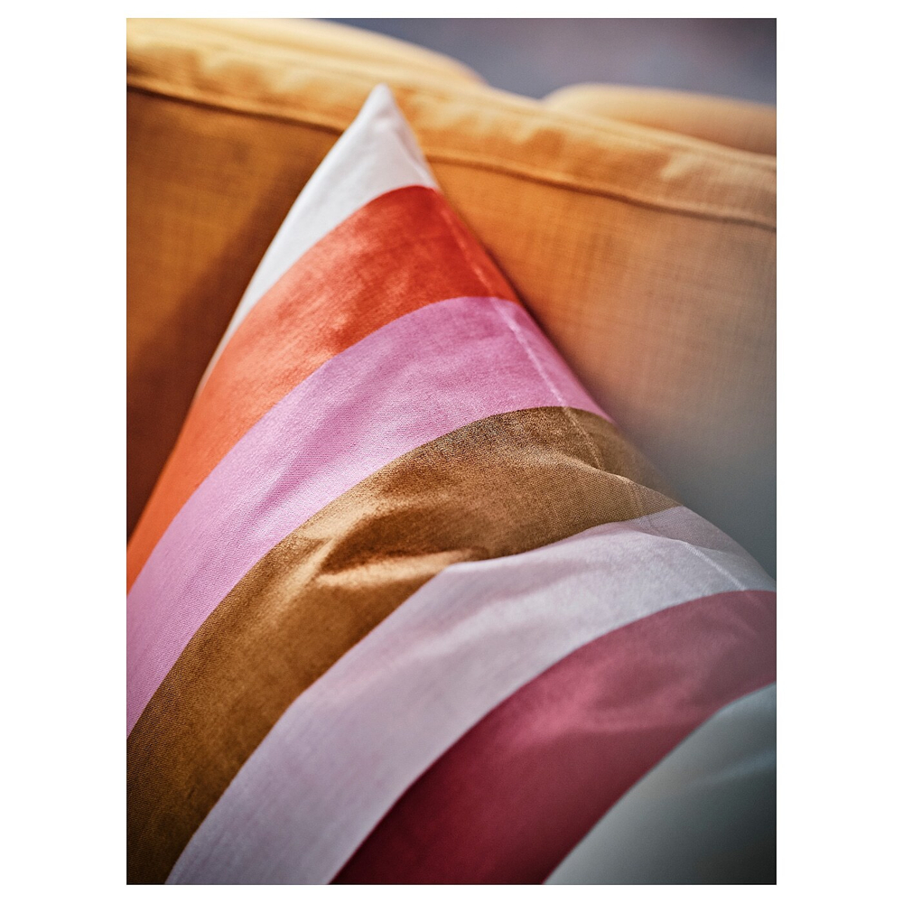IKEA VATTENVÄN  (ИКЕА ВАТТЕНВÄН)  -  Наволочка, розовая/полосатая, 50x50 см