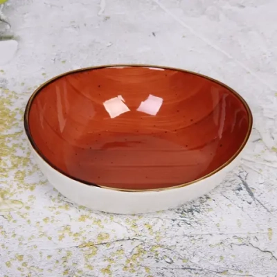 Салатник керамический «Corsica orange» 23*21,5*8см