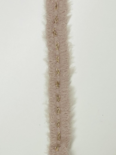 Тесьма отделочная твидовая пушистая (эффект травки) с люрексом ш 20мм 1 м
