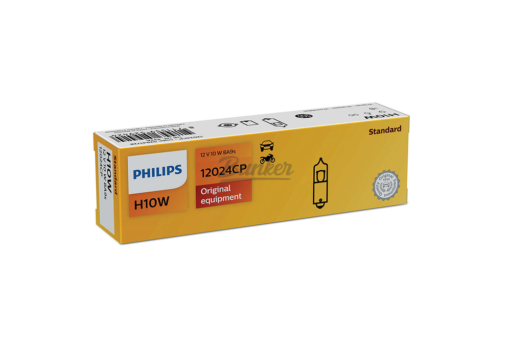 Галогеновая лампа Philips H10W,12V